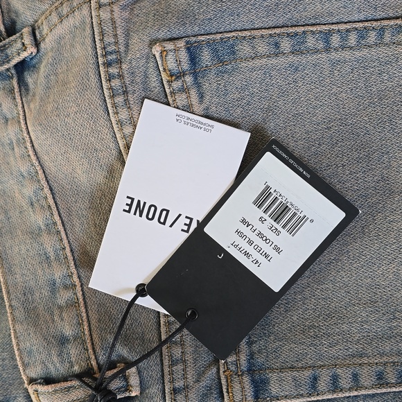 Re/Done High Waist Cropped Flare Edge Jeans Size 29 - Picture 8 of 9